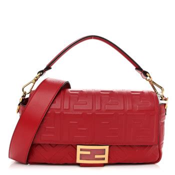 fendi ff 1974|FENDI Nappa FF 1974 Embossed Baguette Fragola.